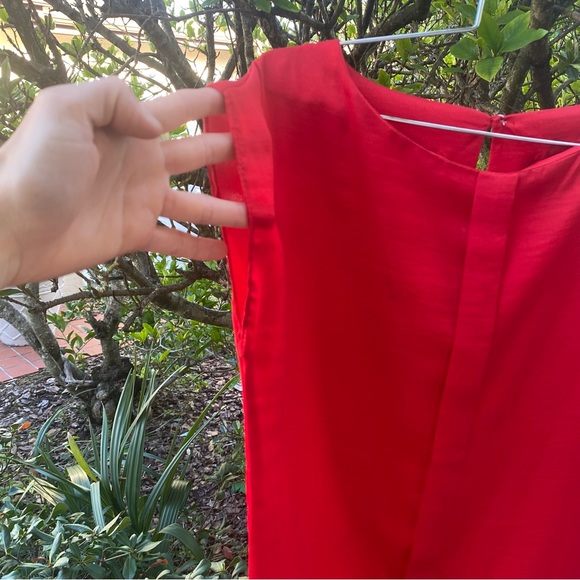 Mango MNG Red Satin Box Dress XS - Picture 6 of 6